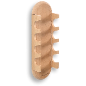 Glazen bordmarkerhouder Legamaster WOODEN, magnetisch, voor 4 bordmarkers, B 60 x D 35 x H 200 mm, beukenhout, gelakt
